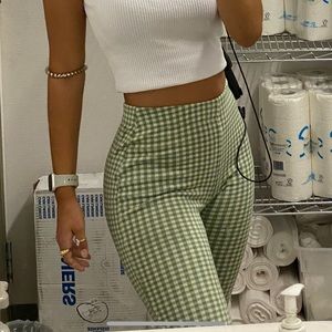 Urban Outfitters checkered green pant